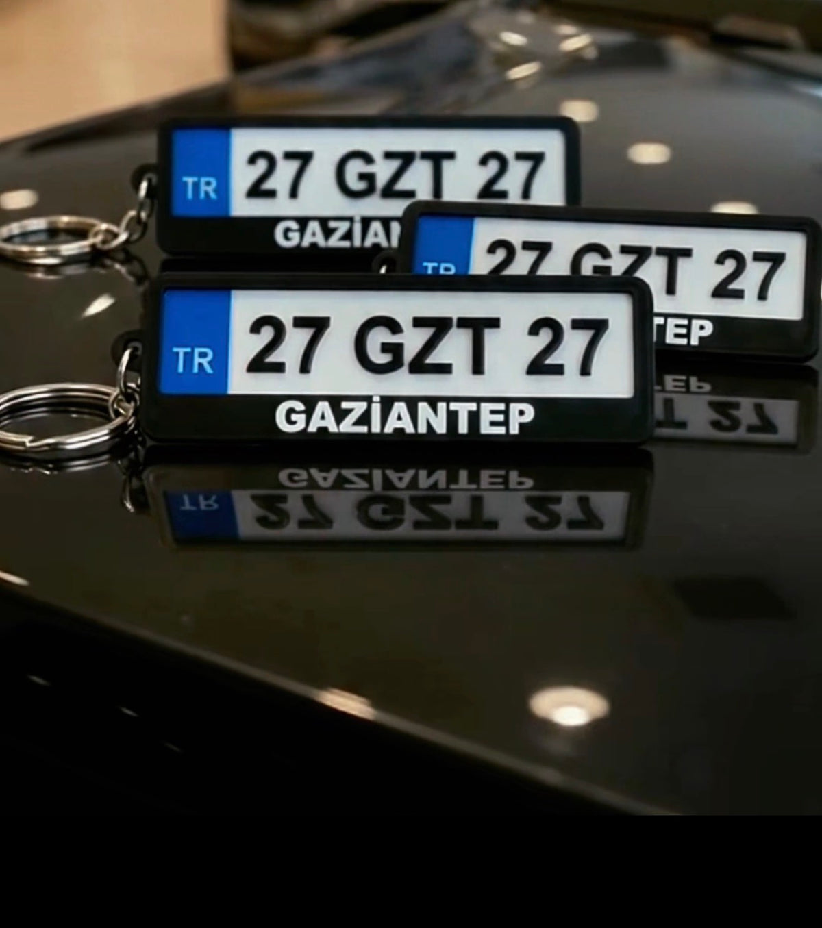 27 Gaziantep – Turkse Kentekenplaat Sleutelhanger