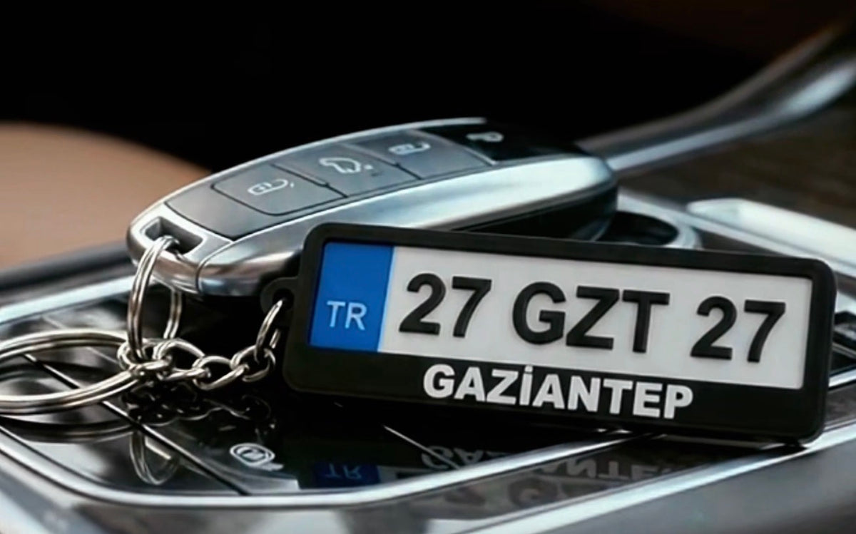 27 Gaziantep – Turkse Kentekenplaat Sleutelhanger